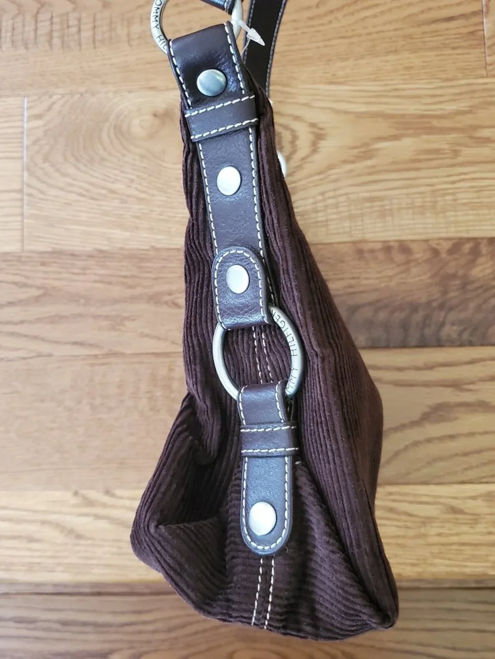 Tommy Hilfiger Snapped Up Small Hobo NWT | Brown Corduroy Purse NWT